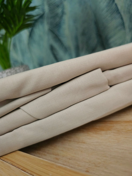 Beige | Fitted Sheet | 100% Cotton