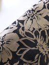 Champagne/Black Floral Jacquard Satin Burnout