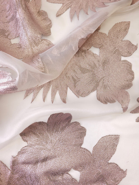 Floral Metallic Organza