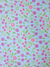 Light Blue Floral Medium-Weight Cotton