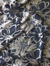 Champagne/Black Floral Jacquard Satin Burnout