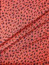 Brick Ditsy Floral Viscose Crepe