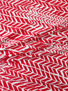 Red Herringbone Viscose Jersey