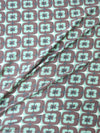 Sage/Brown Abstract Square Viscose Jersey
