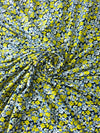 Yellow Floral Party Viscose Jersey