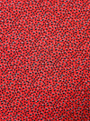 Red Irregular Spot Viscose Crepe