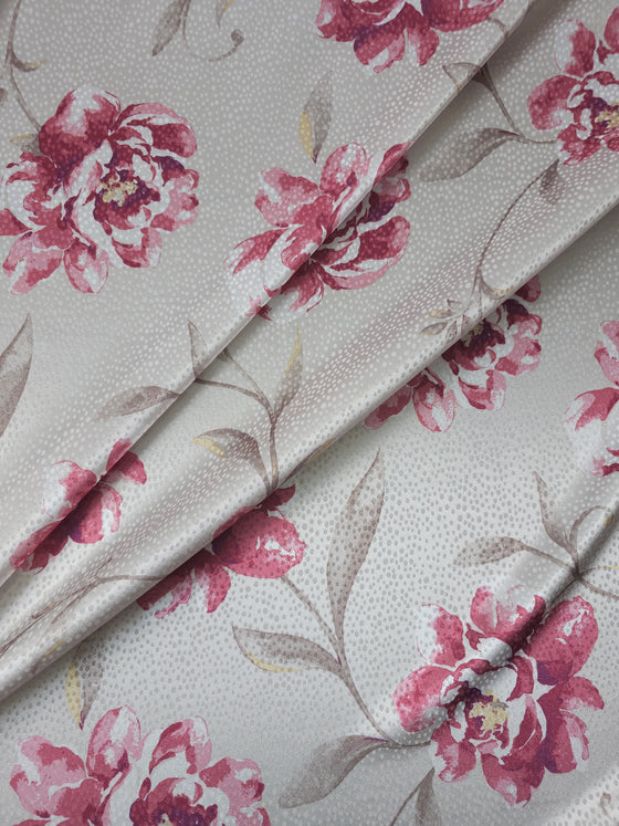 Champagne Floral Polka Satin Jacquard