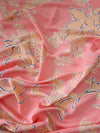 Pink/Peach Floral Viscose Crepe
