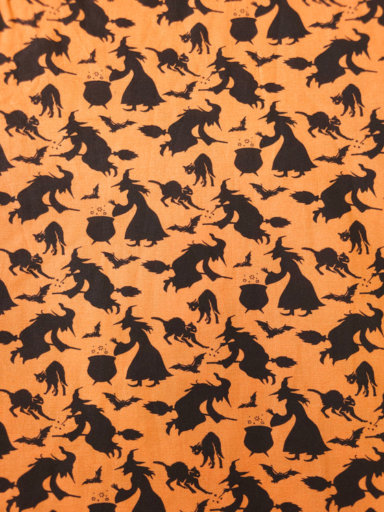 Orange Witches 100% Cotton