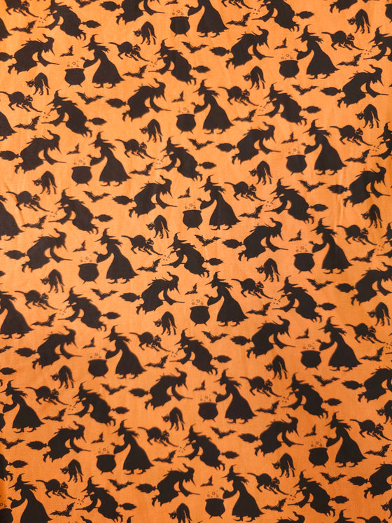 Orange Witches 100% Cotton