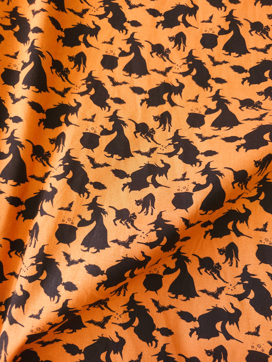 Orange Witches 100% Cotton