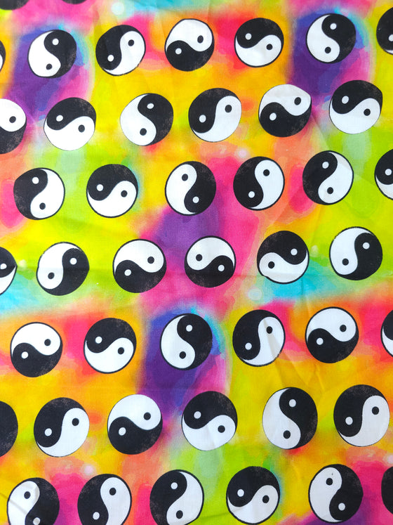 Multicolour Ying Yang 100% Cotton