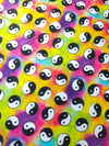 Multicolour Ying Yang 100% Cotton
