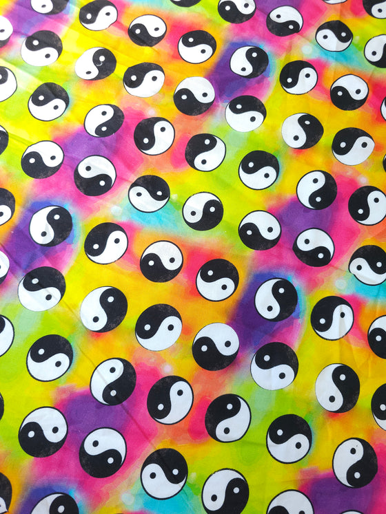 Multicolour Ying Yang 100% Cotton