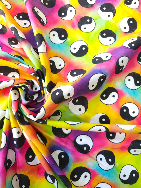 Multicolour Ying Yang 100% Cotton