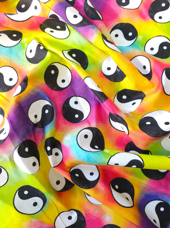 Multicolour Ying Yang 100% Cotton