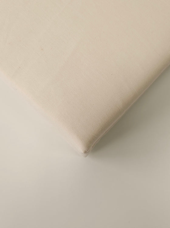 Cream | Fitted Sheet | Percale Cotton