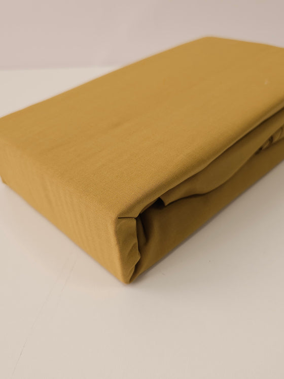 Dijon Mustard | Gold Fitted Sheet | Organic Cotton