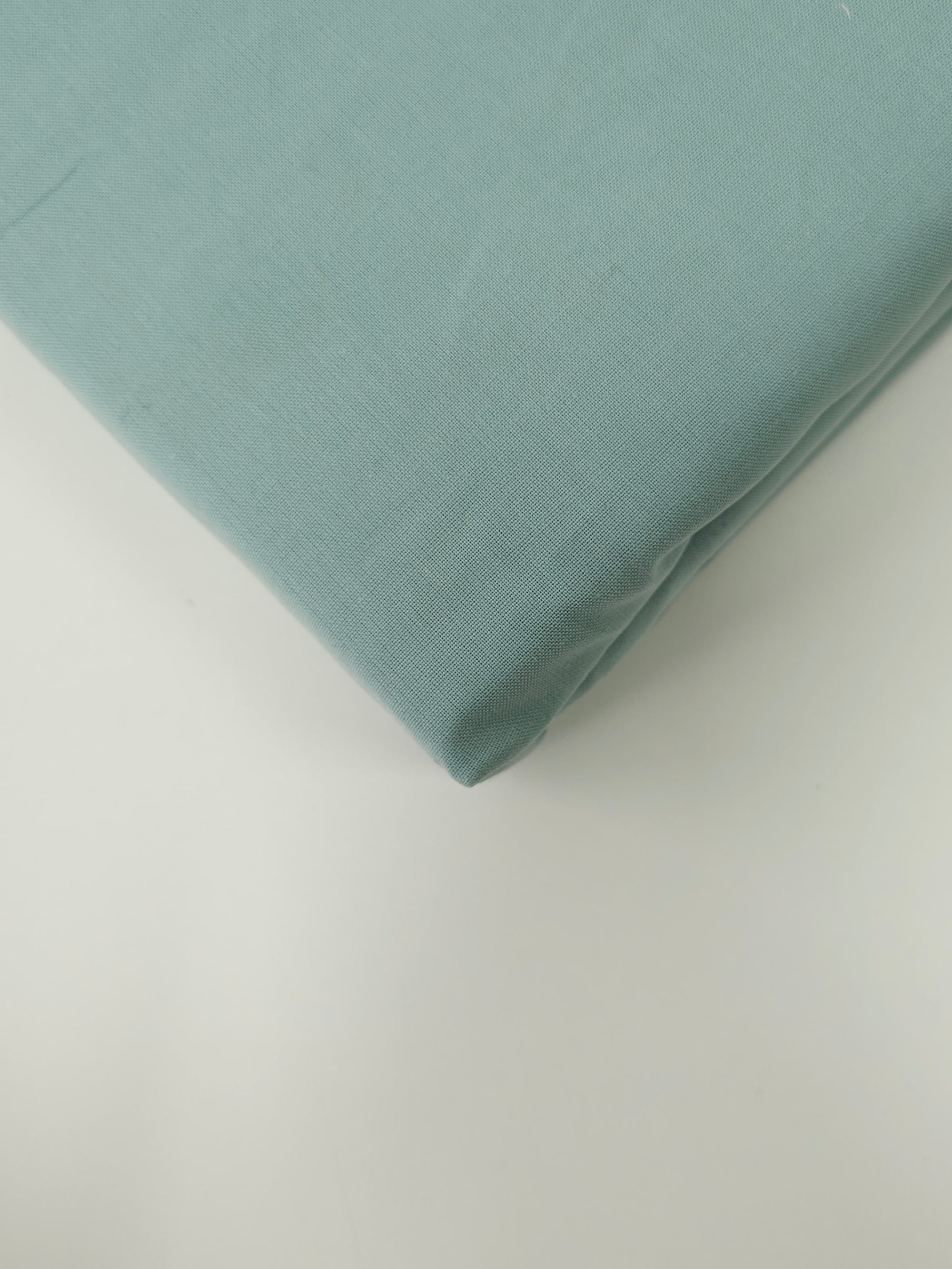 Light Teal Blue | Fitted Sheet | Percale Cotton