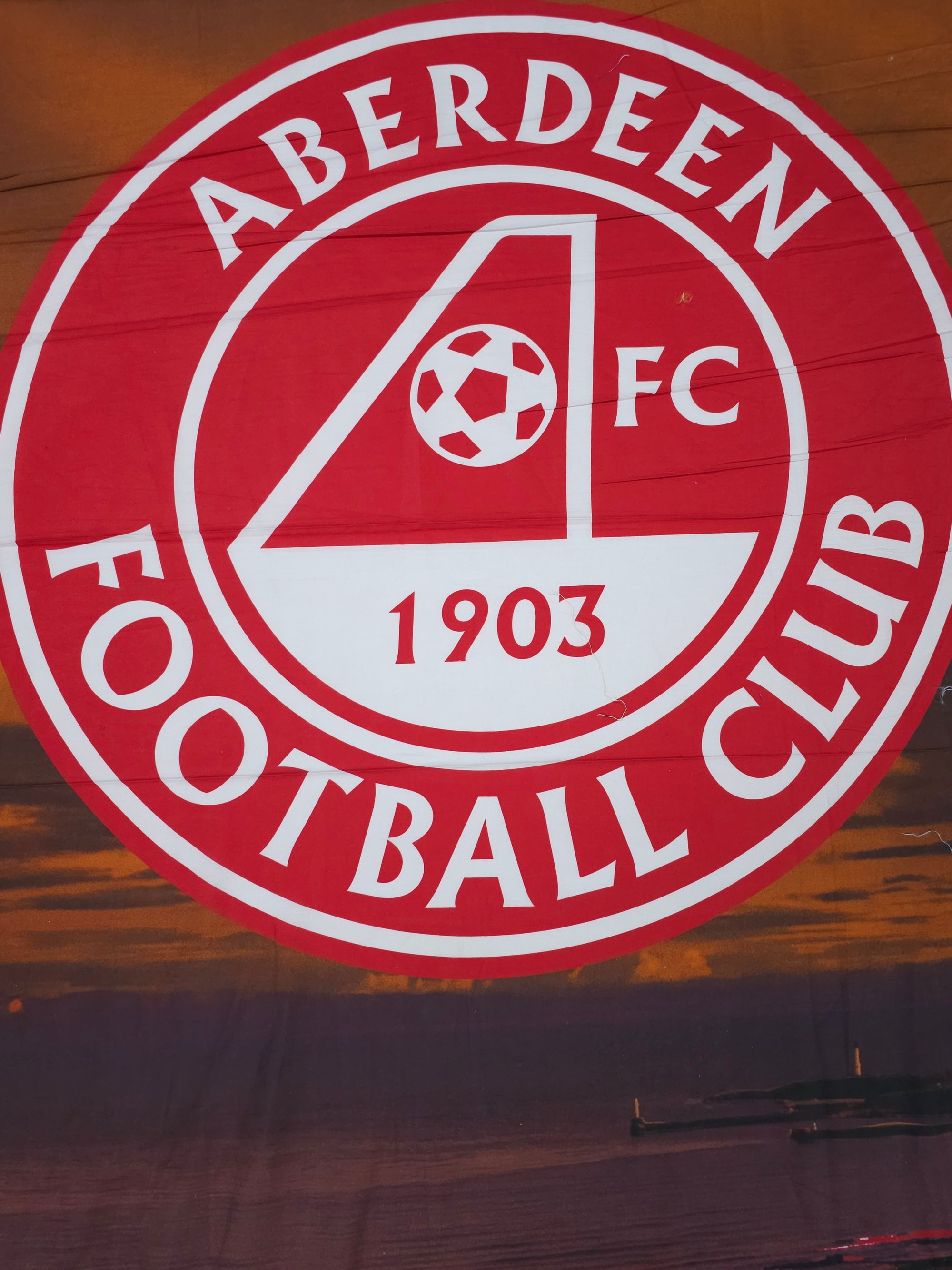 Aberdeen FC 100% Cotton Football Club Fabric