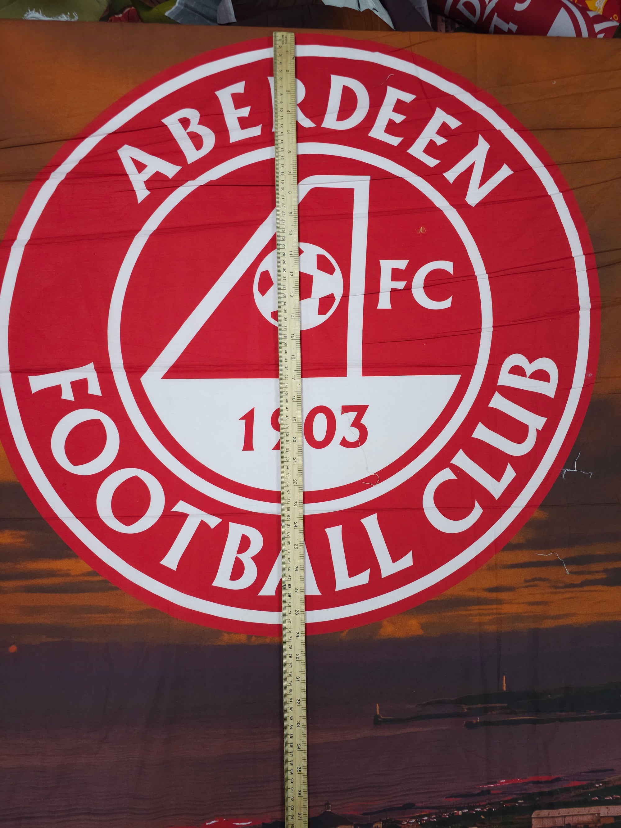 Aberdeen FC 100% Cotton Football Club Fabric