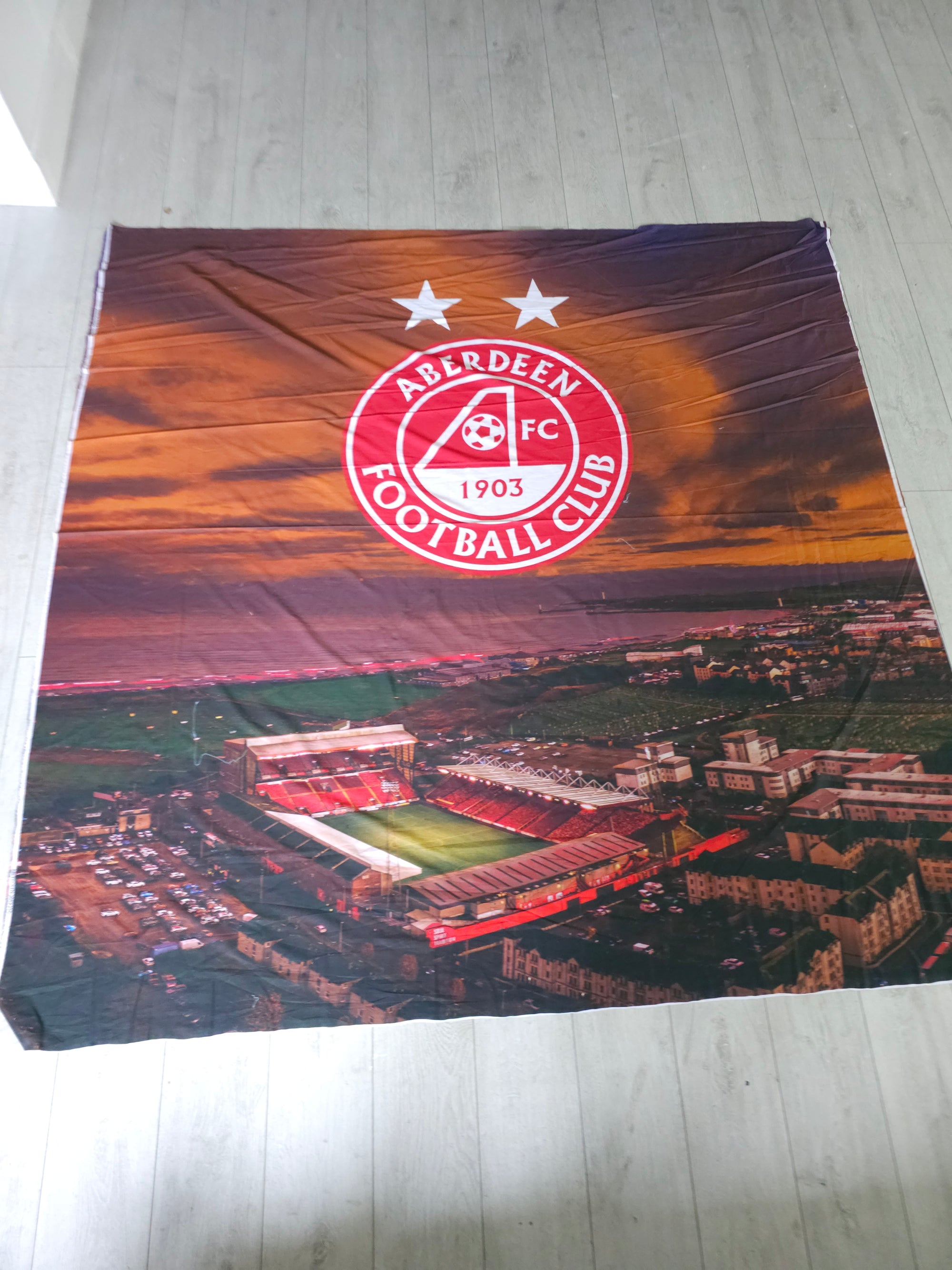 Aberdeen FC 100% Cotton Football Club Fabric
