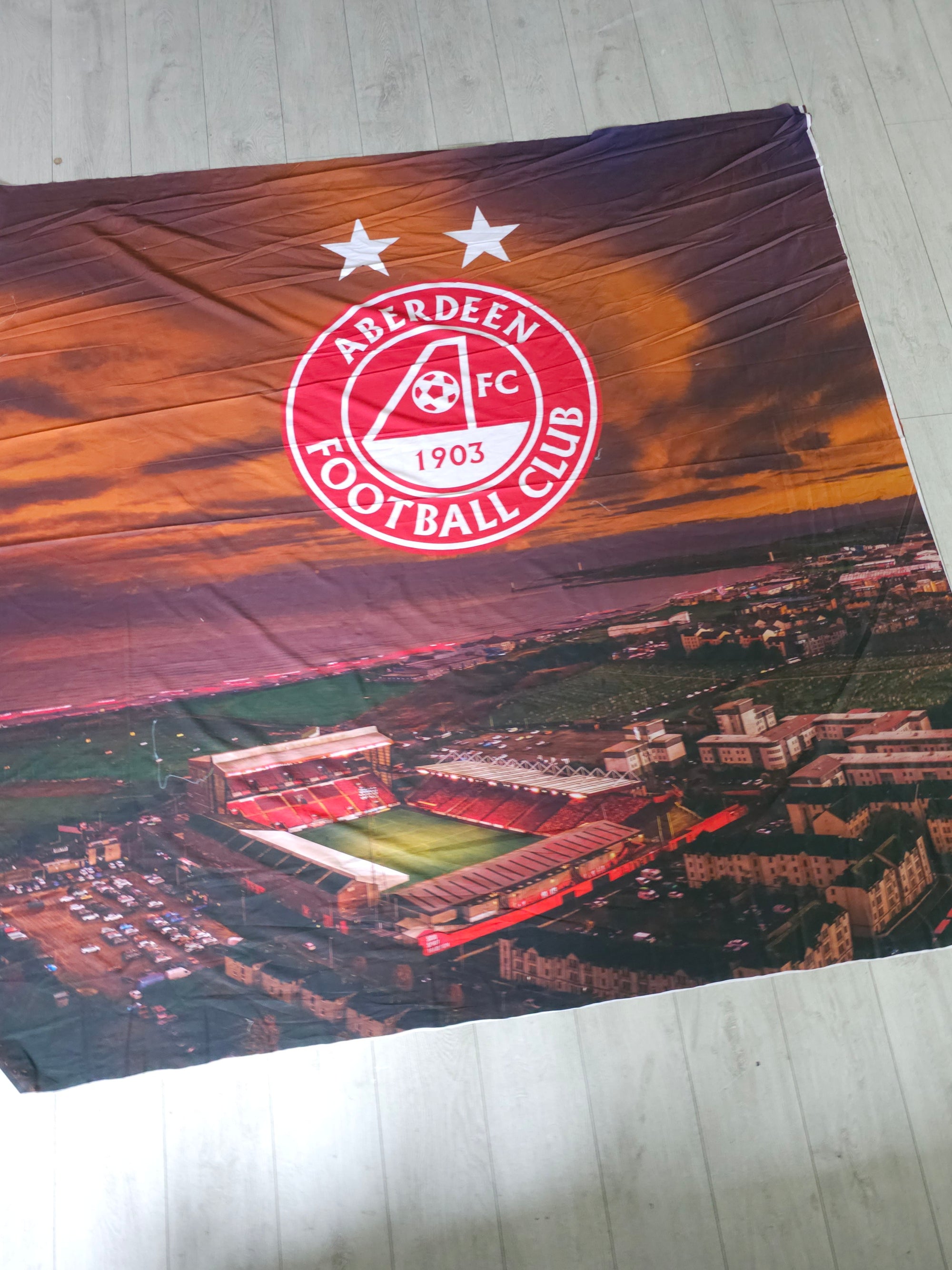 Aberdeen FC 100% Cotton Football Club Fabric
