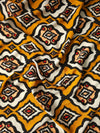 Deep Mustard Aztec Viscose Crepe