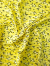 Yellow Ditsy Floral Poly Plisse
