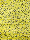 Yellow Ditsy Floral Poly Plisse