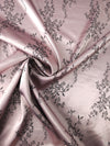 Blush Mauve Floral Satin Jacquard Stretch