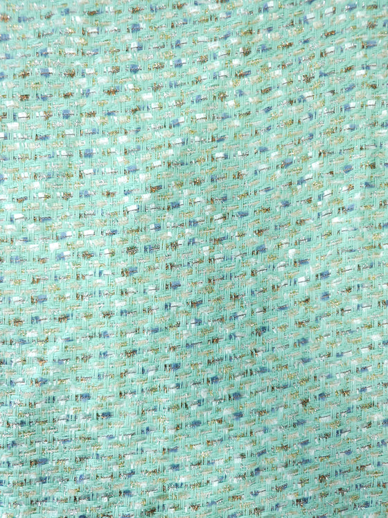 Mint Blue Lurex Boucl