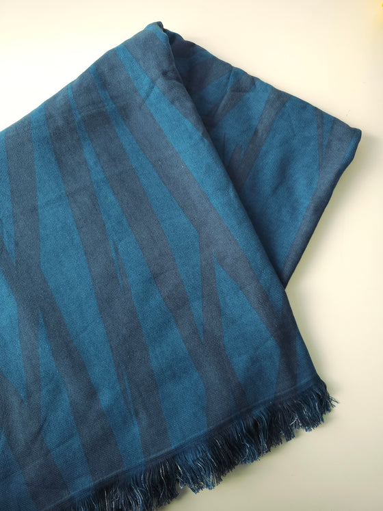 Navy Abstract Beach Towel