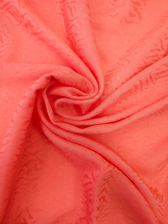 Coral Irregular Print Viscose