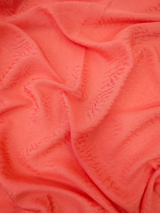 Coral Irregular Print Viscose