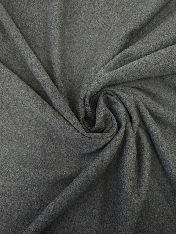 Dark Grey Marl Poly French Terry