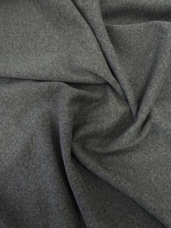 Dark Grey Marl Poly French Terry