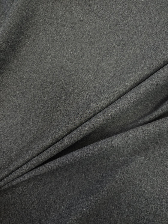 Dark Grey Marl Poly French Terry