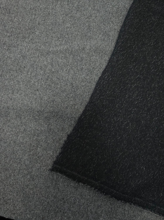 Dark Grey Marl Poly French Terry