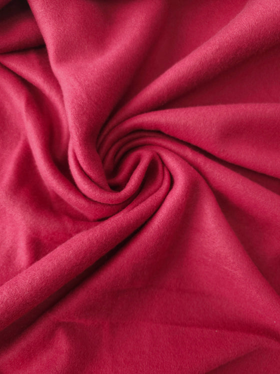 Burgundy Red Micro Fleece Terry