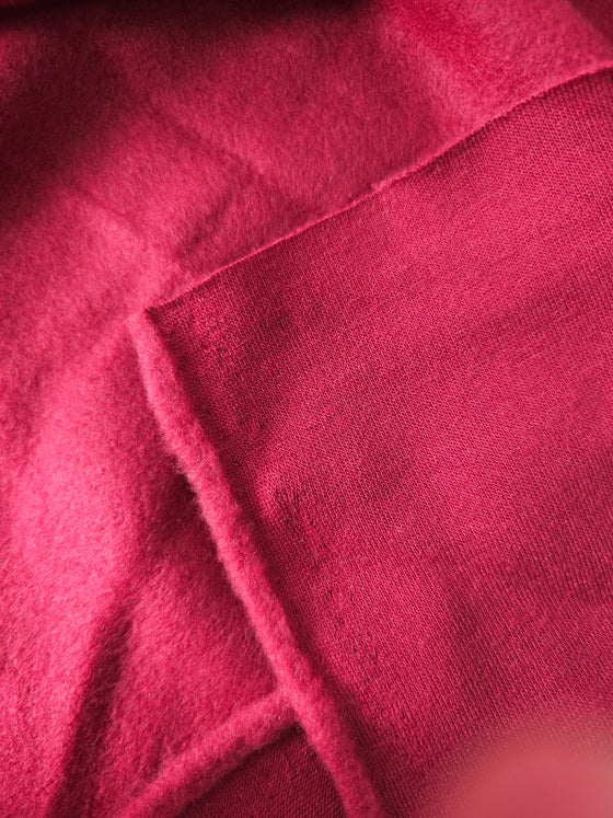 Burgundy Red Micro Fleece Terry