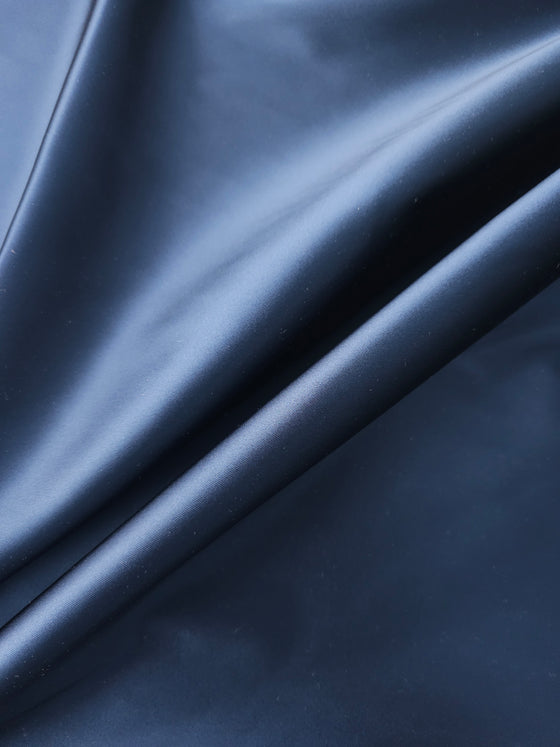 Navy Poly Satin