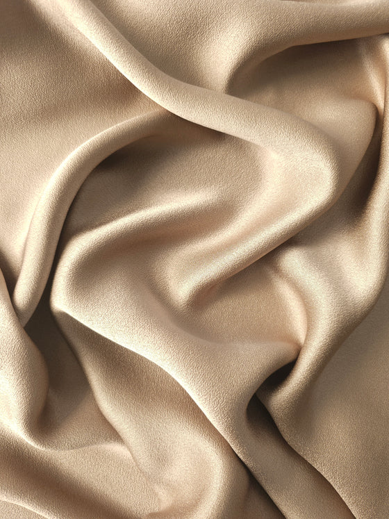 Deep Champagne Poly Satin Crepe
