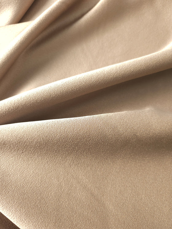 Deep Champagne Poly Satin Crepe