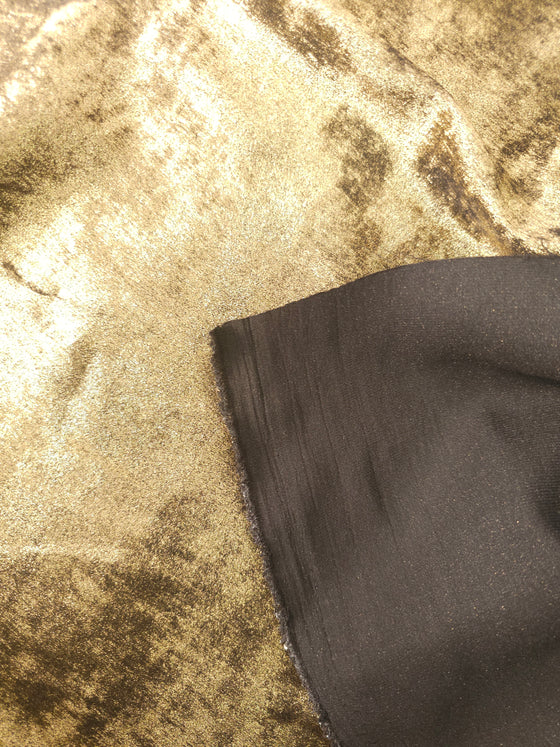 Gold/Black Lurex Look Poly
