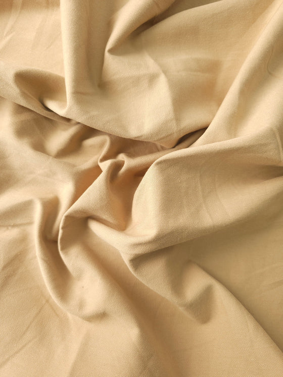 Sandy Beige Cotton Twill
