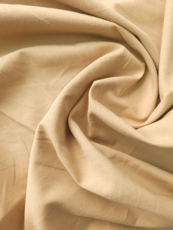 Sandy Beige Cotton Twill