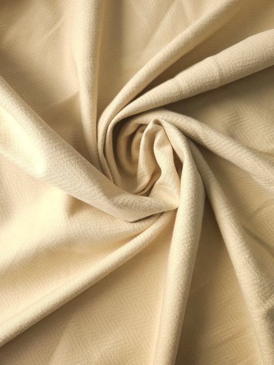 Cream Herringbone Cotton