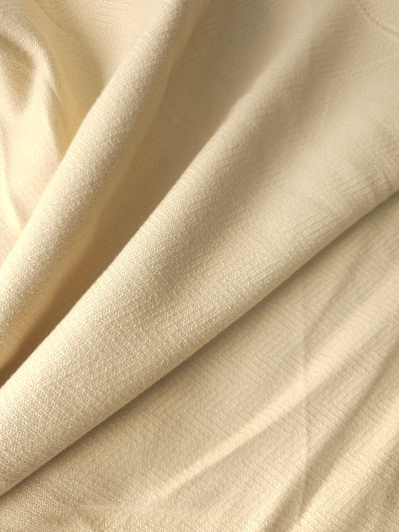 Cream Herringbone Cotton