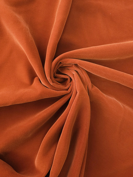 Rust Viscose Velvet
